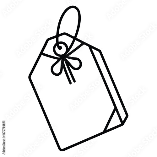 gift tag line art icon