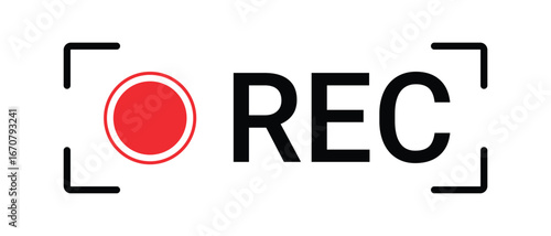 Camera viewfinder. Video camera screen. video camera display. Camera recording screen, Modern focusing screen. vector illustration.