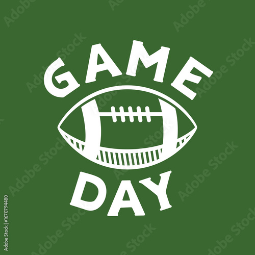 Game Day Football, Game Day Poster, Footbacll Vector, Football Party, Football Game Day Sign, Game Day Sign, Sports Background, Sports Vector Illustration