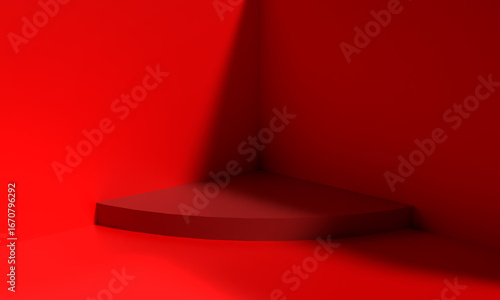 red pink orange gradient color podium half empty blank copy space mockup background wallpaper interior room presentation sale product shopping store retail marketing cylinder display platform stage
