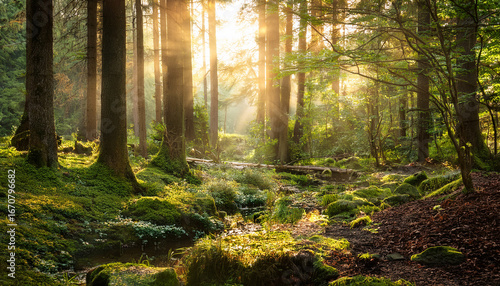 sunlight in the forest