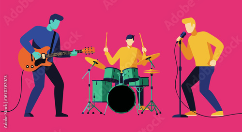 Rock Band Playing Music