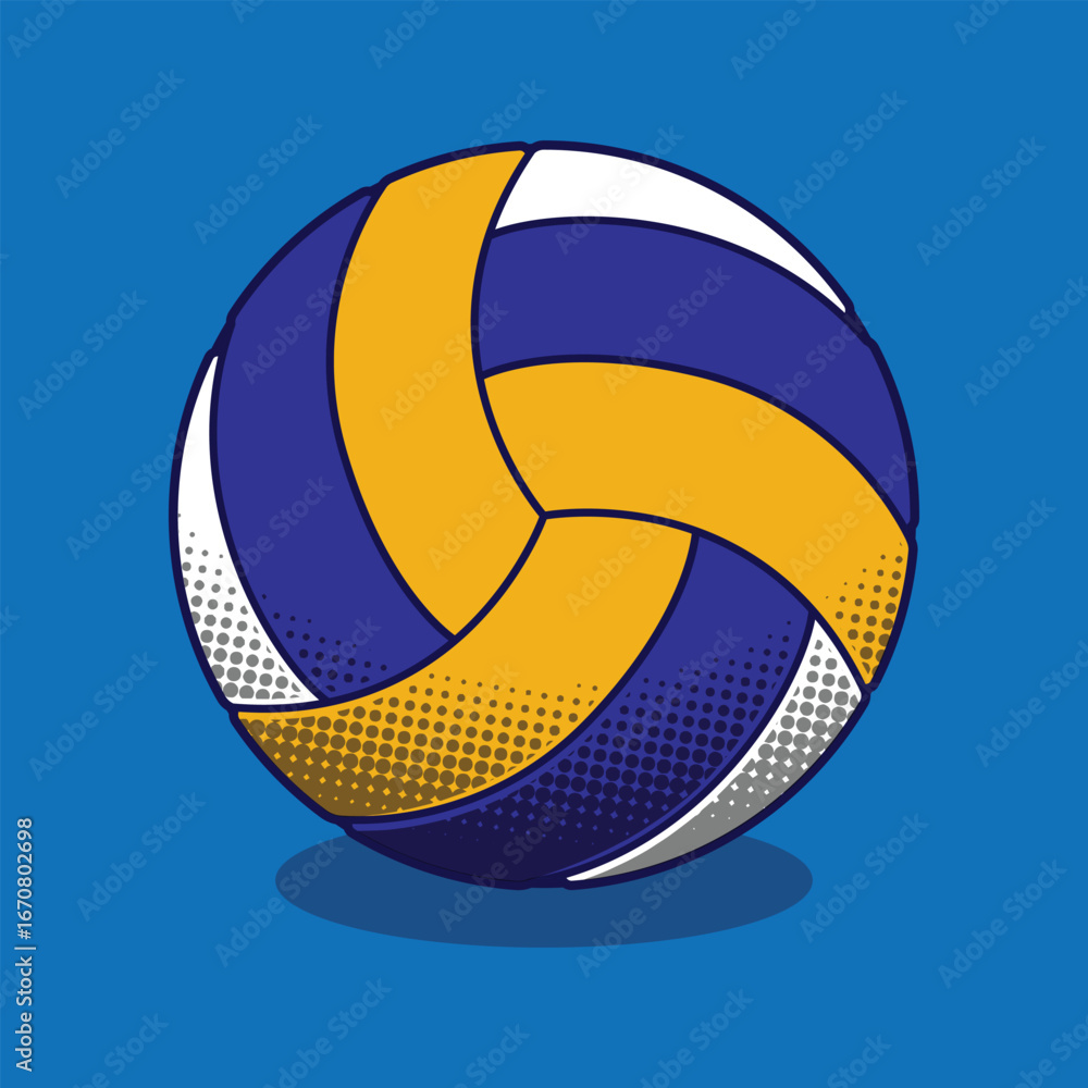 Fototapeta premium Neat detailed halftone Volleyball