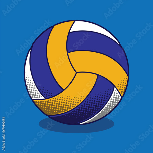 Neat detailed halftone Volleyball