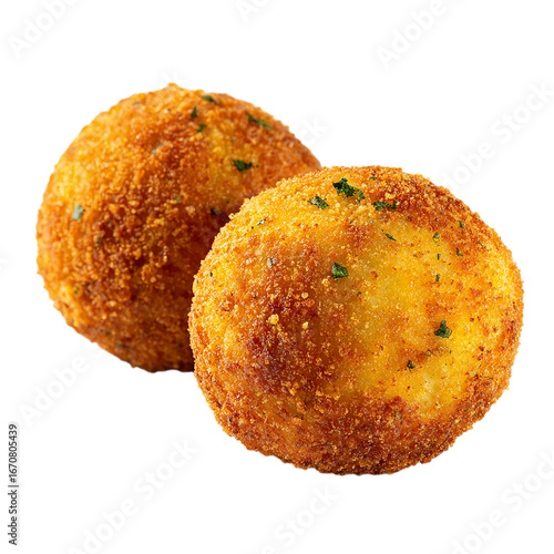 Wallpaper Mural GoldenCrusted Arancini A Culinary Delight isolated on transparent background Torontodigital.ca
