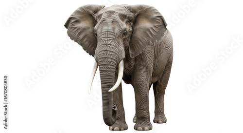 Canvas Print Isolated African Elephant
