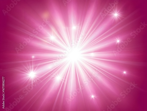 Pink Burst Light Rays Abstract Background
