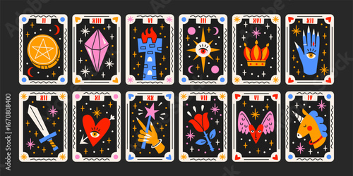 Fotografía Tarot magic cards set major Arcana