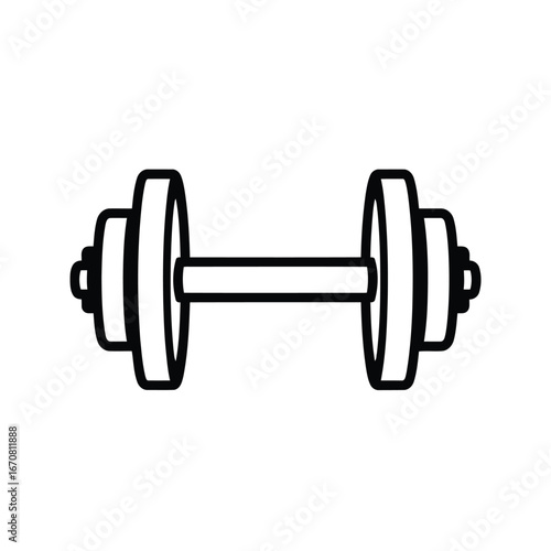 Dumbbell Illustration Achieve Fitness Goals with Weight Training ''