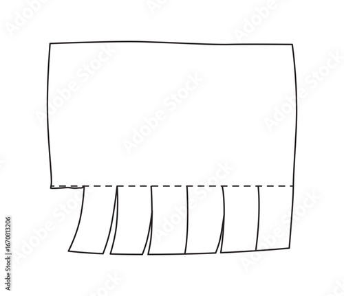 Tear off wall ad paper flyer advertisement isolated vector illustration