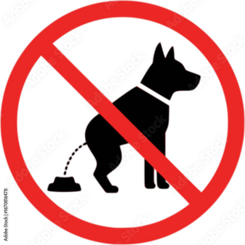 No Dog Urination Sign Symbol

