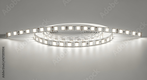 Obraz na plátně Led strip light flexible ribbon tape lighting diode emitting bright home decor i