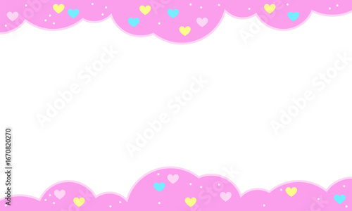 Abstract bright background with hearts. Abstract cute background with little hearts. Decoration banner themed Lol surprise doll girlish style. Invitation card template