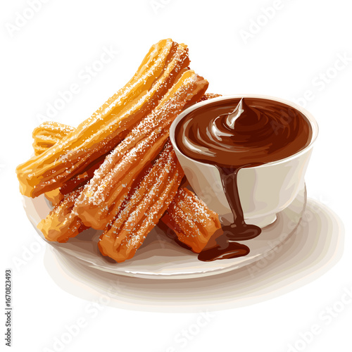 Churros with Chocolate Dipping Sauce