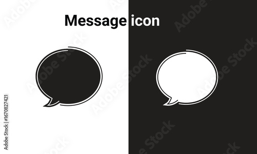 Chat vactor icon black and white