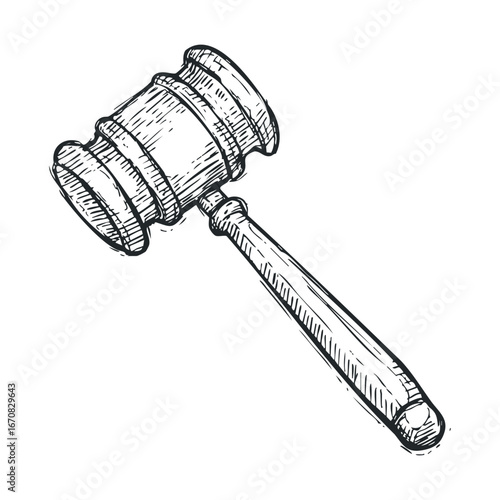 Legal symbol of justice gavel for court decisions and rulings