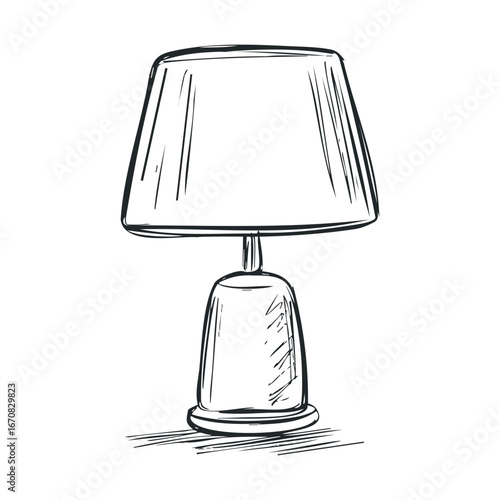 Classic table lamp design sketch for home decor inspiration