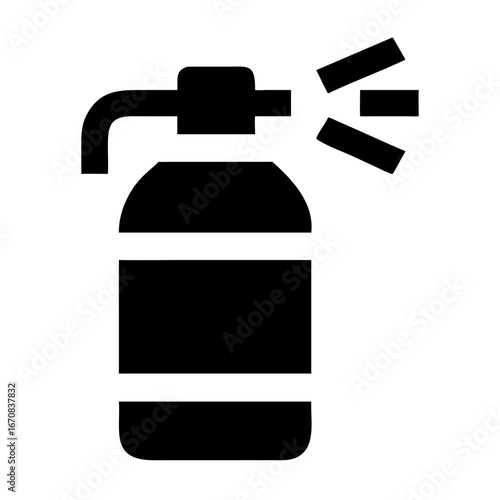 Tear gas canister icon in minimalist style on transparent background