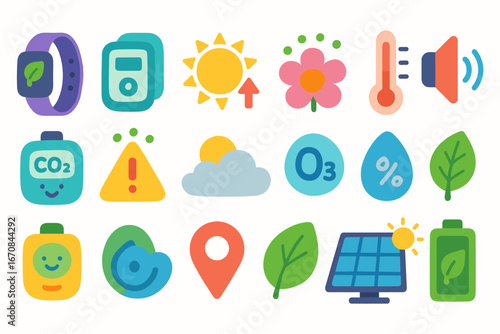 Environment, nature filled icon set. eco-friendly, sustainability symbols collection