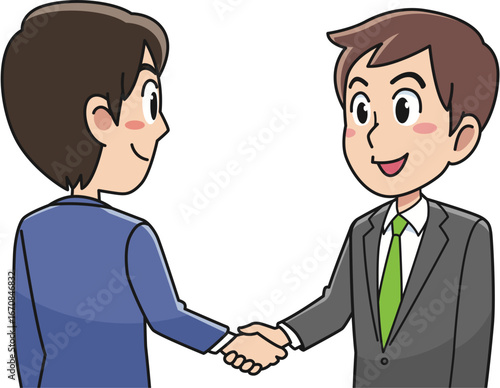 Business Agreement Handshake Illustration