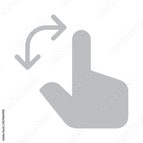Finger rotate gesture icon