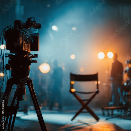 Cinematic scene, movie set