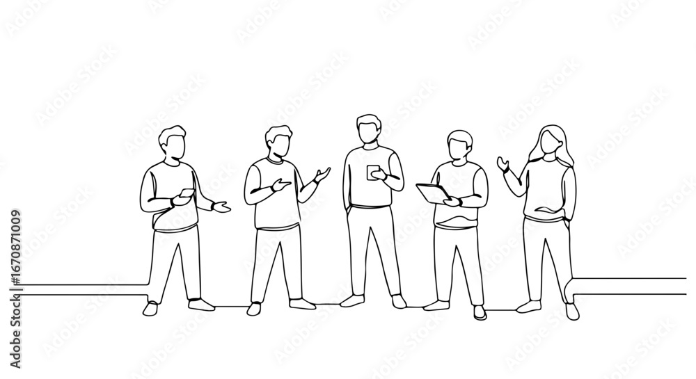 conversation, simple aesthetic continuous one line art, vector illustration, isolated on white background conversation, simple aesthetic continuous one line art, vector illustration, isolated on white background