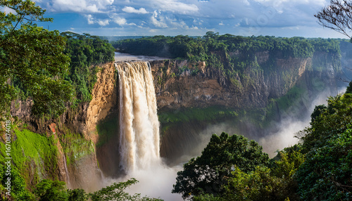 kaieteur waterfall one of the tallest falls in the world at potaro river guyana