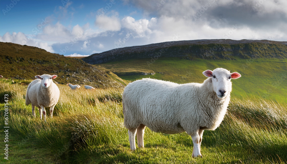 Obraz premium white sheep graphic design