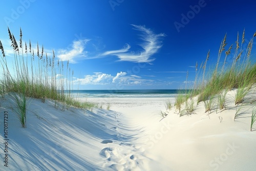 Wrightsville Beach, nearly deserted, features property for sale along its oceanfront shoreline