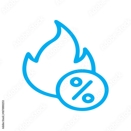 Hot Discount Flame Icon