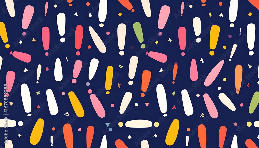 Colorful Exclamation Mark Pattern. Colorful Exclamation Mark Pattern.