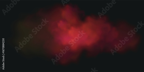 minimalist red smoke on black background. vector
