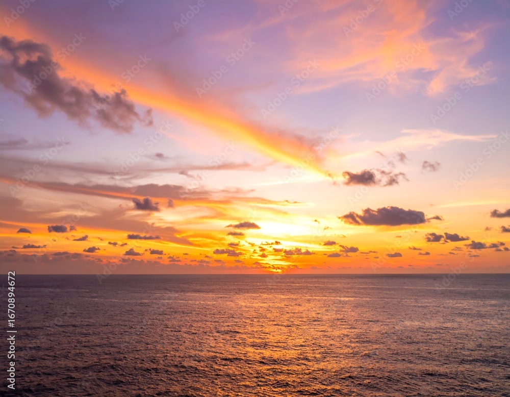Obraz premium Sunset over the ocean (3)