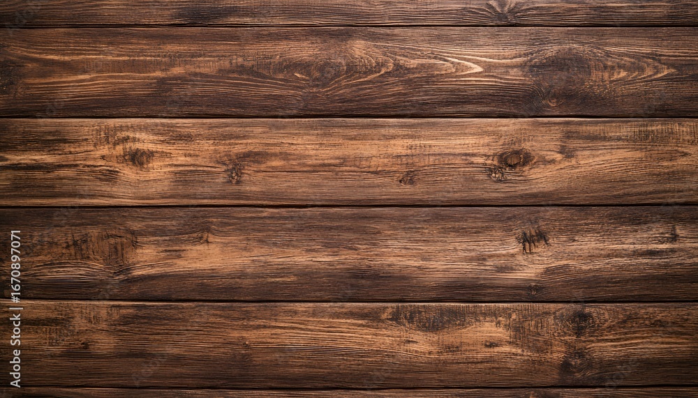 Fototapeta premium A wooden surface with a grain pattern. The surface is brown in color. The surface is made of wood