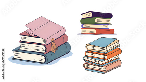 stack of old books