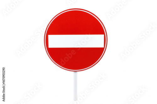 Red no entry traffic sign on white pole with transparent background Free Download Red no entry traffic sign on white pole with transparent background - GFXLoad