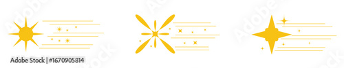 sparkle star icon set. shine star sparkle vector