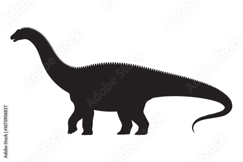 editable dinosaur silhouette design of sauropod vector shape ai eps jpeg png for paleontology and educational use