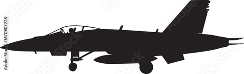sleek stealth combat aircraft vector silhouette of modern twin engine warplane suitable for aerospace and defense design