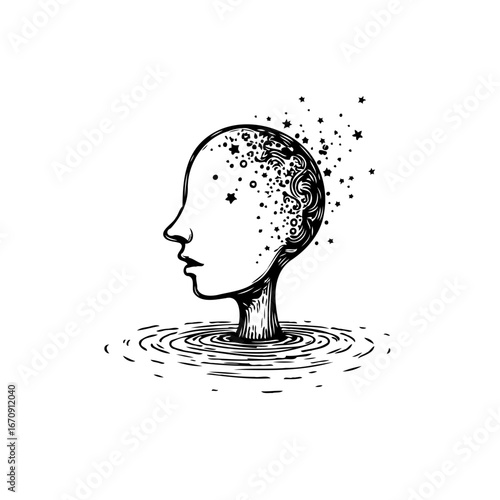 The captivating allure of cosmic thoughts a representation of inner peace reflections and
