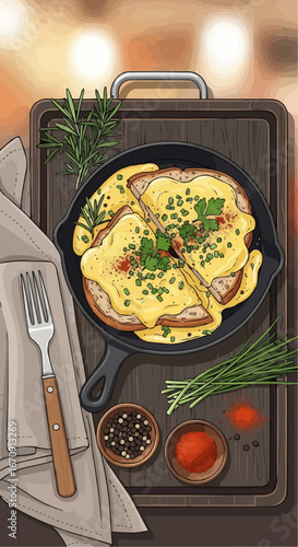 Welsh rarebit day rarebit galês vector 3 of september vector delicious eggs benedict recipe breakfast brunch food photography and culinary art illustration style image