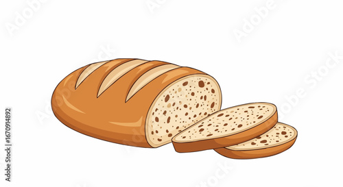 Welsh rarebit day rarebit galês vector 3 of september vector fresh baked bread loaf with slices vector illustration for bakery products and food design elements