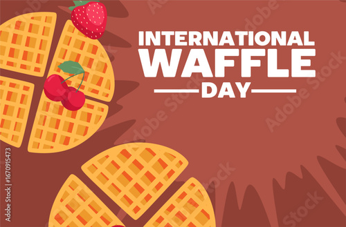 Happy International Waffle Day with delicious waffles