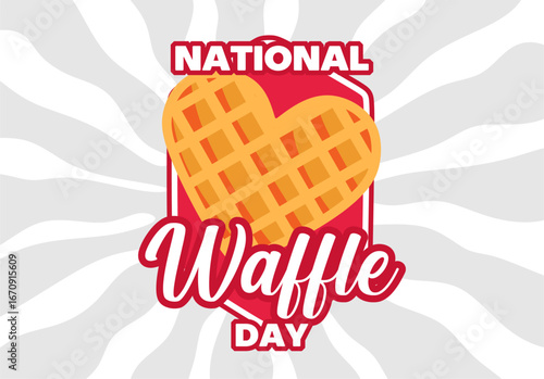 Happy International Waffle Day with delicious waffles
