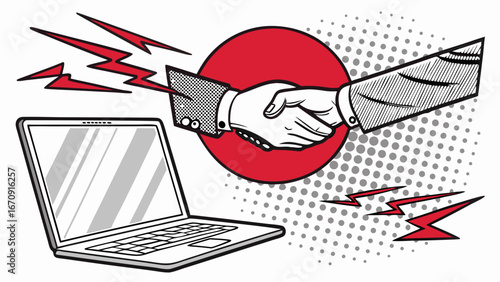 Digital Business Deal Online Agreement.