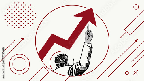 Success Growth Progress Upward Trend Business Achievement Celebration Vector Illustration Graphic Design Abstract Background Marketing Finance Corporate Strategy Planning Innovation Leadership Motiva.