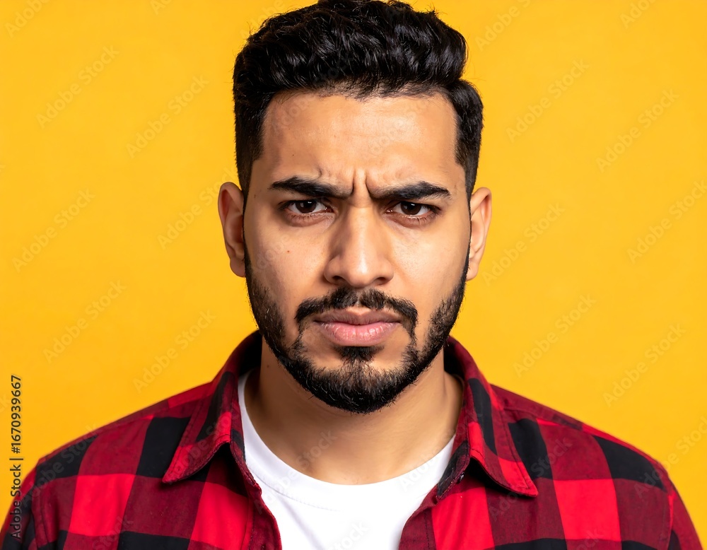 Fototapeta premium Serious man with furrowed brow