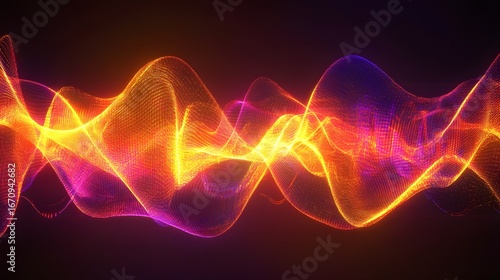 Wallpaper Mural Abstract graphic of vibrant energy waves. Torontodigital.ca
