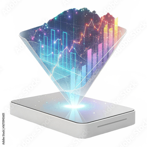 Futuristic technology displays stock market data, empowering investment decisions with advanced analysis and insights for financial success